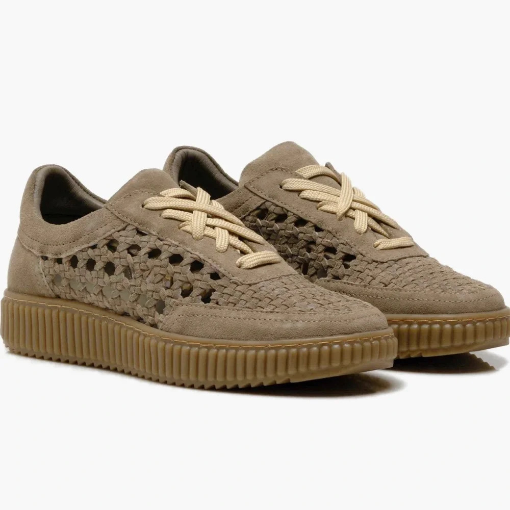 NIB Free People Wimberly Woven Sneaker in Moon Rock Size 10
